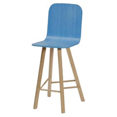 Tria Hocker, Tapparelle Hohe Rückenlehne Denim Blau von Colé Italia