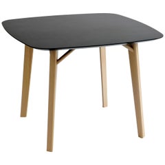Tria Tetra Square Table, Oak, Minimalist Design Icon Inspired to Graphic Art