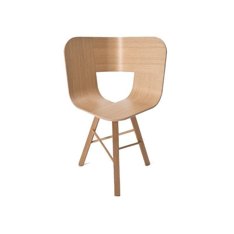 Italian Tria Wood 3 Legs Chair, Natural Oak by Colé Italia For Sale