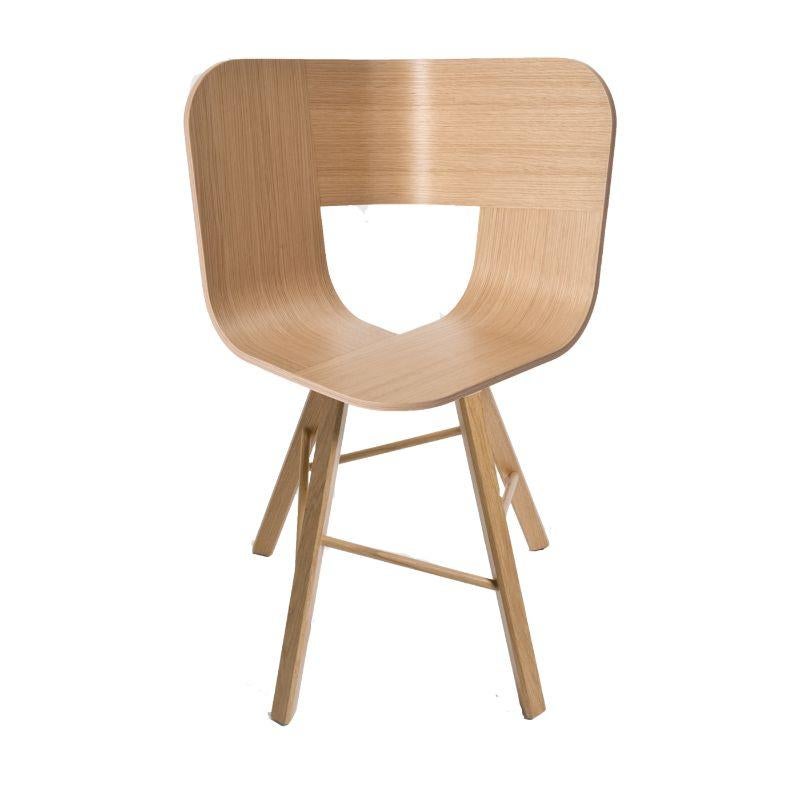 Tria Wood 4 Legs Chair, Natural Oak by Colé Italia with Lorenz & Kaz (2019)
Dimensions: H 82.5, D 52, W 61 cm
Materials: Plywood chair; 4 legs solid oak base

Also Available: Tria; 3 Legs, with Cussion, Black, Gold, Simple, Stool, Upholstered,