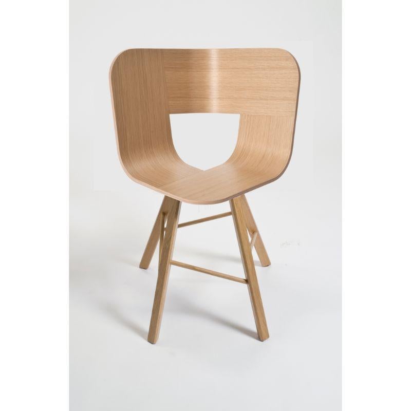 Modern Tria Wood 4 Legs Chair, Natural Oak by Colé Italia