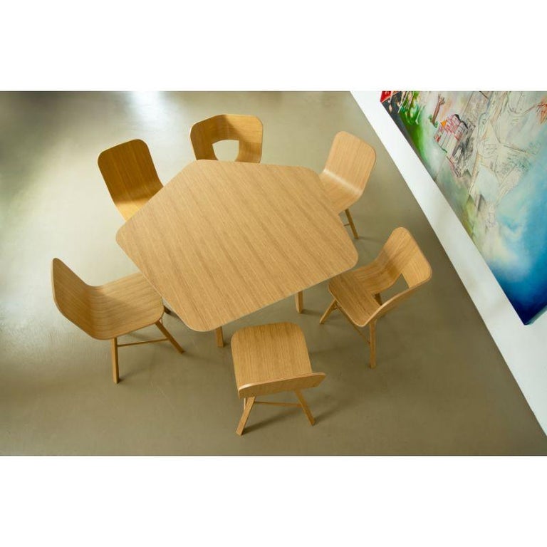 Tria Wood 4 Legs Chair, Natural Oak by Colé Italia For Sale at 1stDibs
