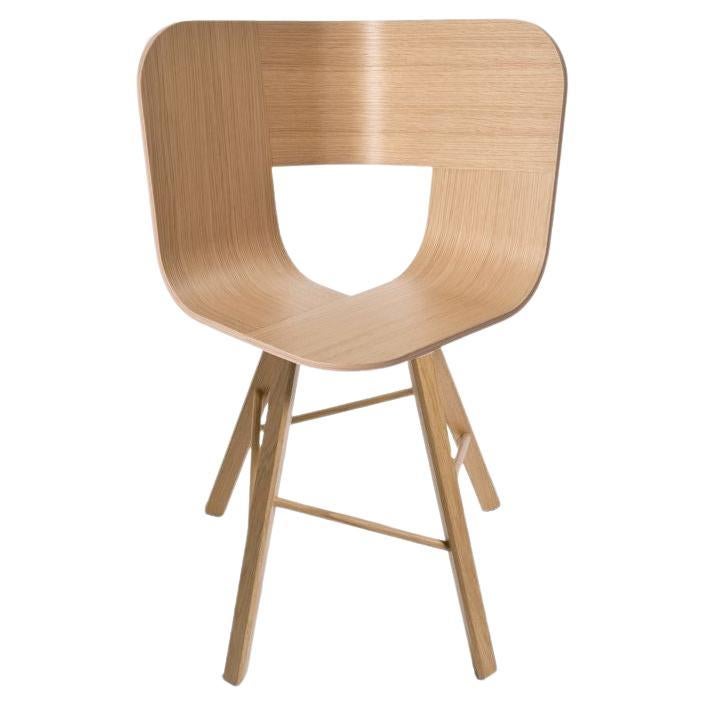 Tria Wood 4 Legs Chair, Natural Oak by Colé Italia
