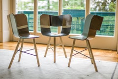 Tria Wood Chair, Design Icon, Tartan Hand-Painted Coat