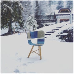 Tria Wood Chair, Design Icon, Tartan Hand-Painted Coat