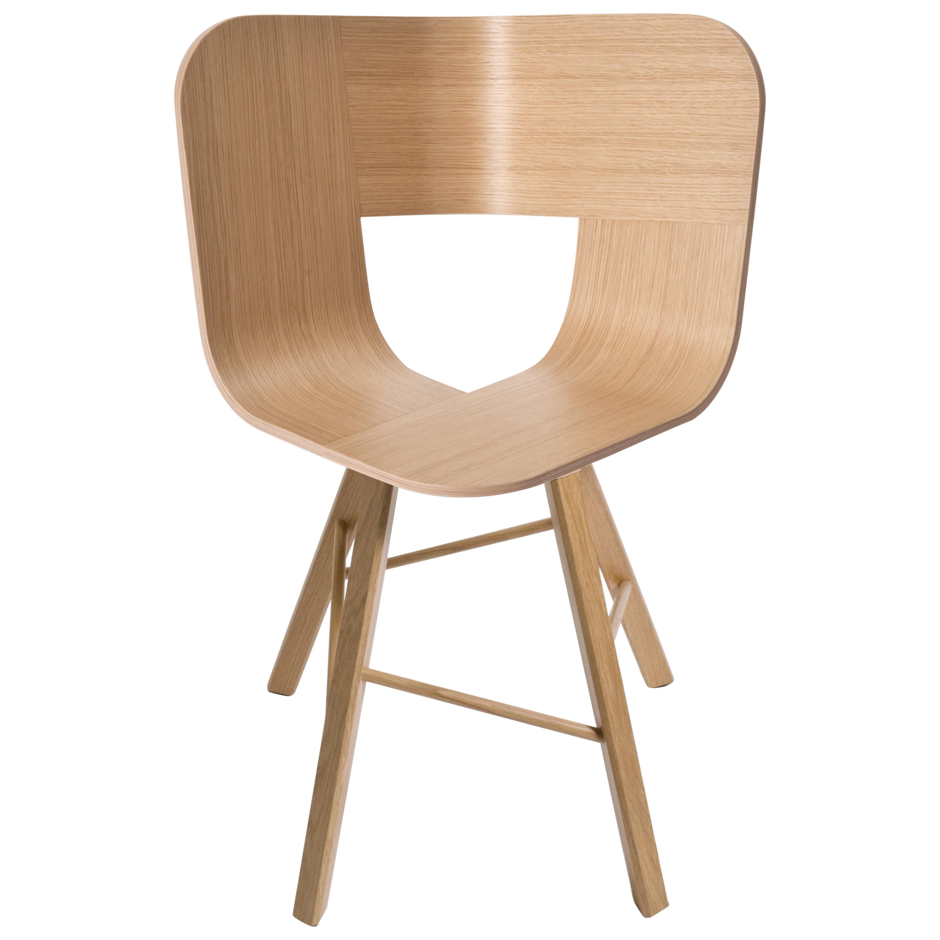 Tria Wood Chair, Natural Oak, Design Icon Inspired to Graphic Art