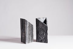 Triad Black Kenya Marble Vase by Phillip Jividen