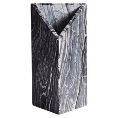 Triad Black Kenya Marble Vase by Phillip Jividen
