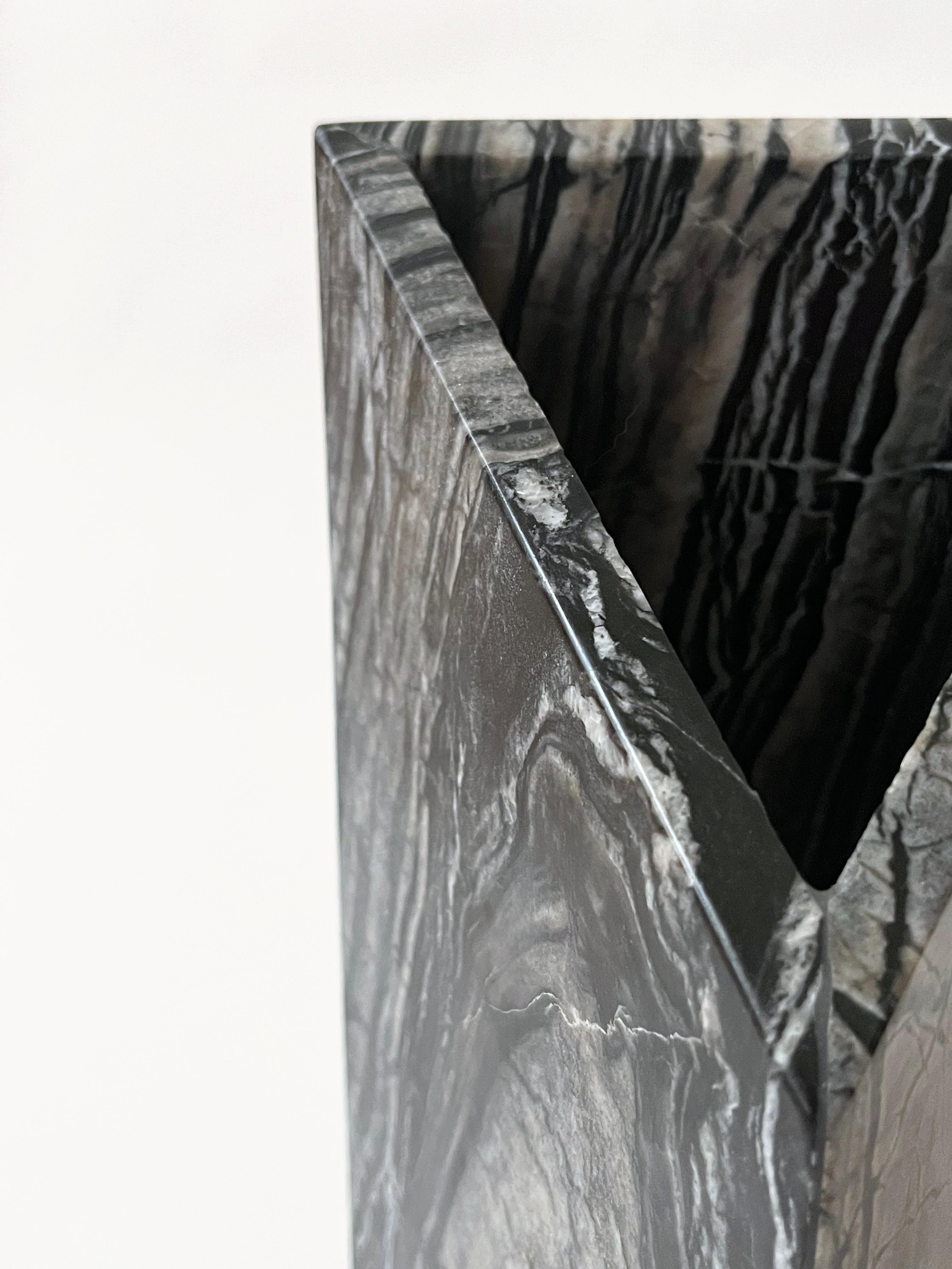 Hand-Crafted Triad Marble Vase - Phillip Jividen For Sale