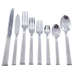 Triade by Christofle France Silverplated Flatware Set 12 Service 96 pcs Dinner