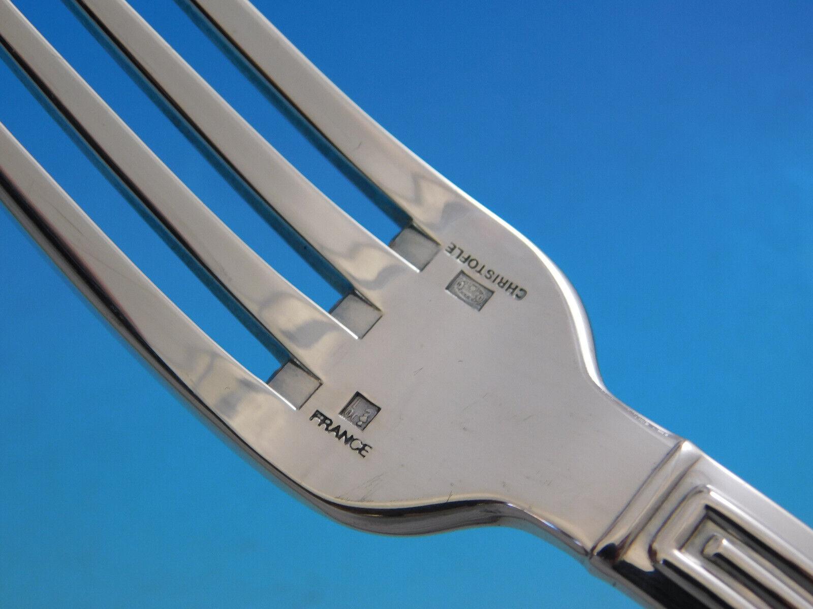 Plaqué argent Service de couverts en métal argenté Triade de Christofle France pour 6 personnes 31 pièces