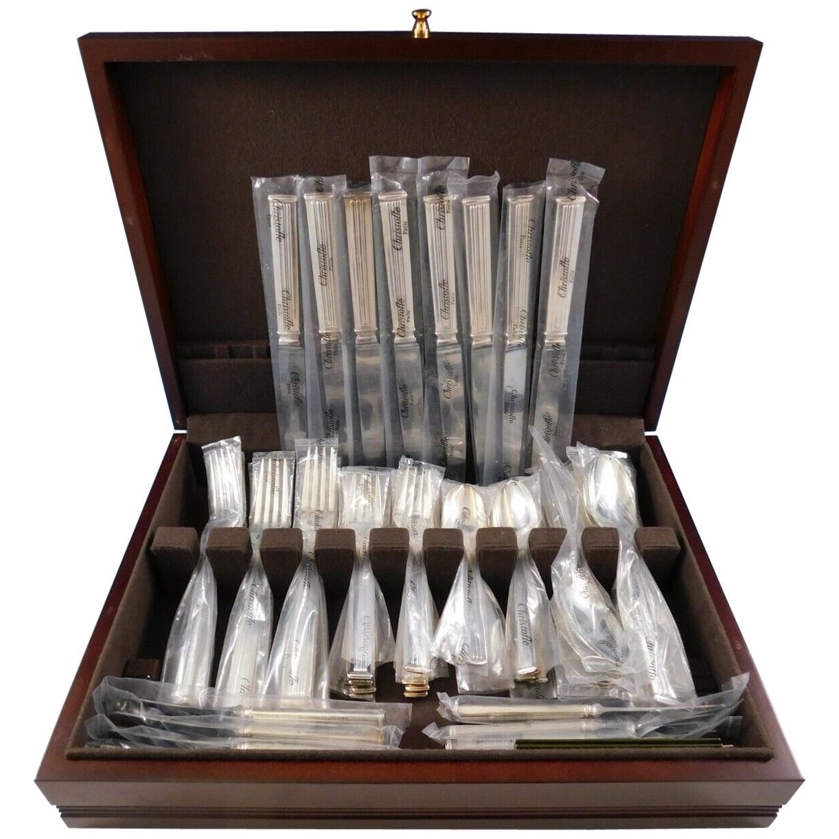 Triade by Christofle France Silverplated Flatware Set for 8 Service 48 Pieces