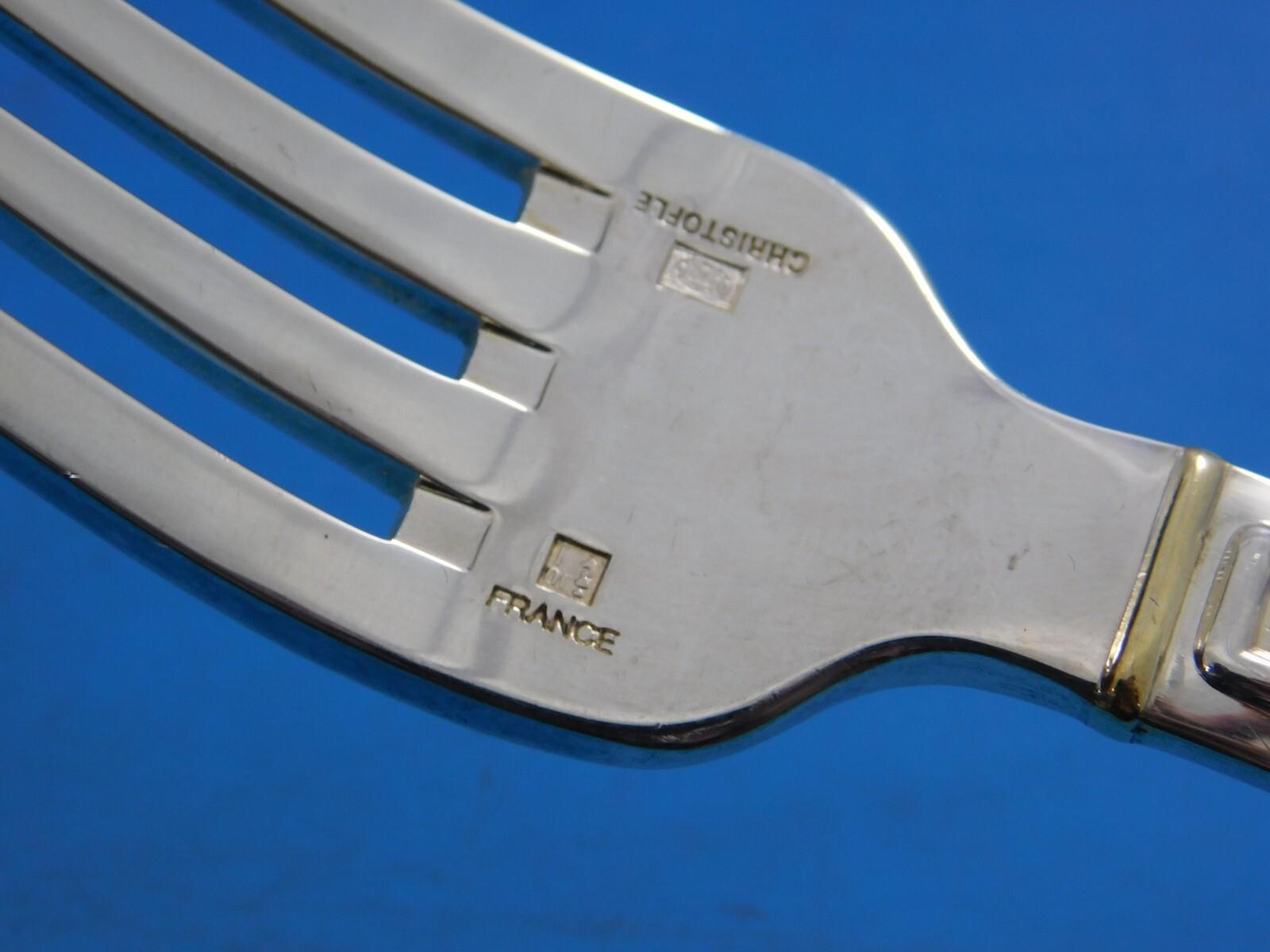 Triade Gold by Christofle France Silverplated Flatware Set Service 132 pc Dinner In Excellent Condition For Sale In Big Bend, WI