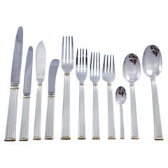 Triade Gold by Christofle France Set di posate argentate Servizio da 138 pezzi per la cena