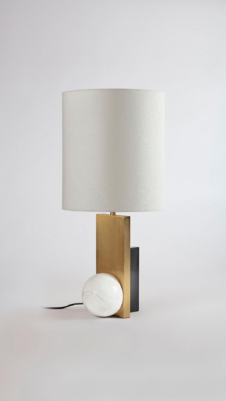 Post-Modern Triadic Table Lamp by Square in Circle For Sale