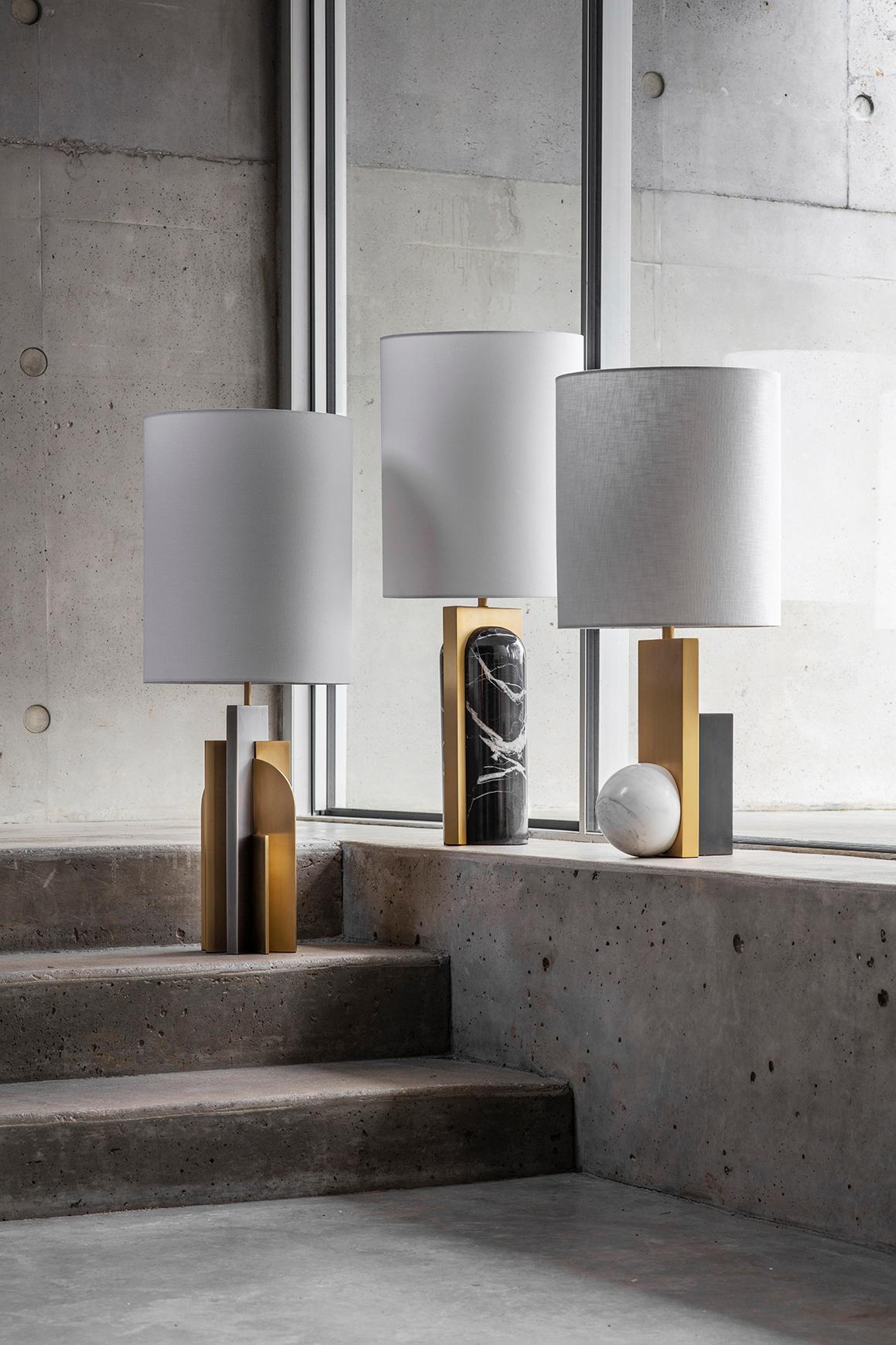 Contemporary Triadic Table Lamp by Square in Circle For Sale