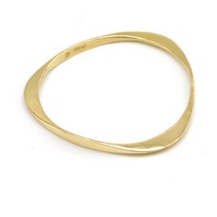 Diana Kim England Solid Triangle Bangle Bracelet in 18 Karat Gold