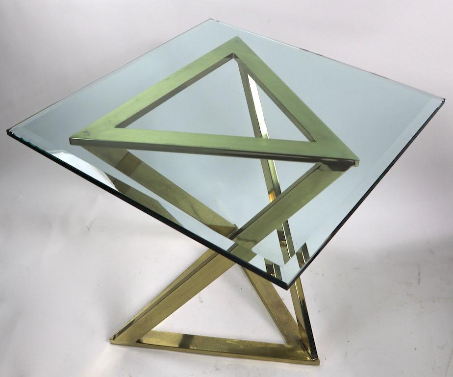 Triangle Base Table Attributed to Milo Baughman 3