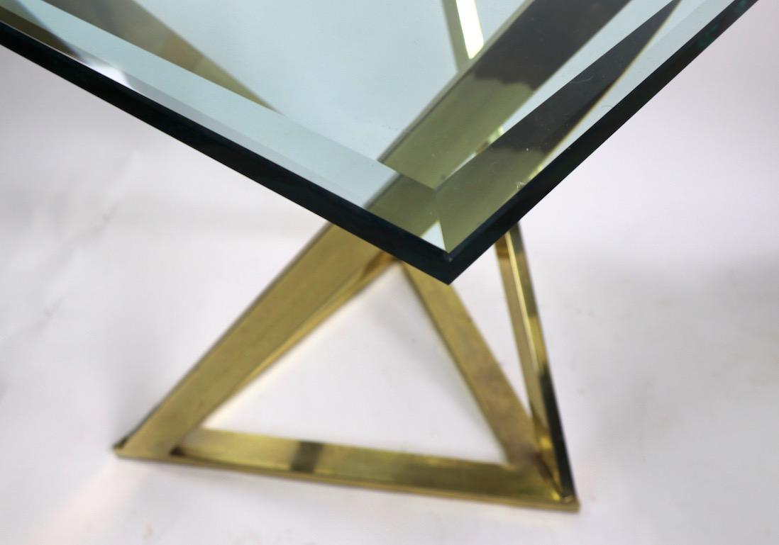 Triangle Base Table Attributed to Milo Baughman 4