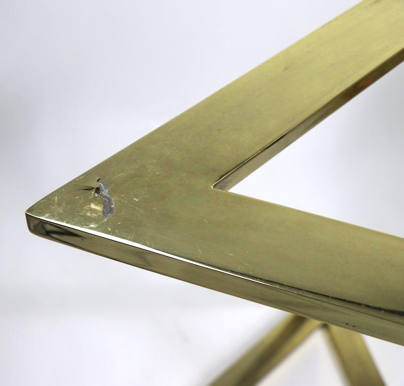 Mid-Century Modern Triangle Base Table Attributed to Milo Baughman