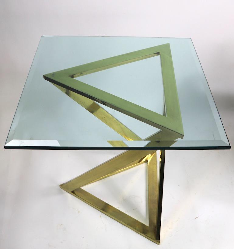 Triangle Base Table Attributed to Milo Baughman In Good Condition In New York, NY