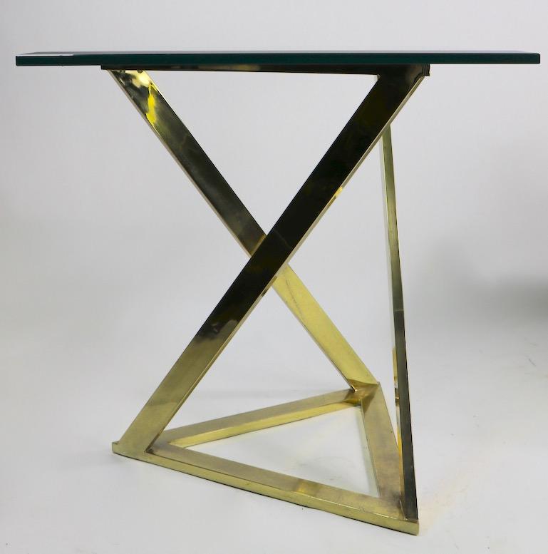 20th Century Triangle Base Table Attributed to Milo Baughman