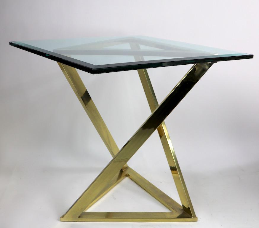 Triangle Base Table Attributed to Milo Baughman 1