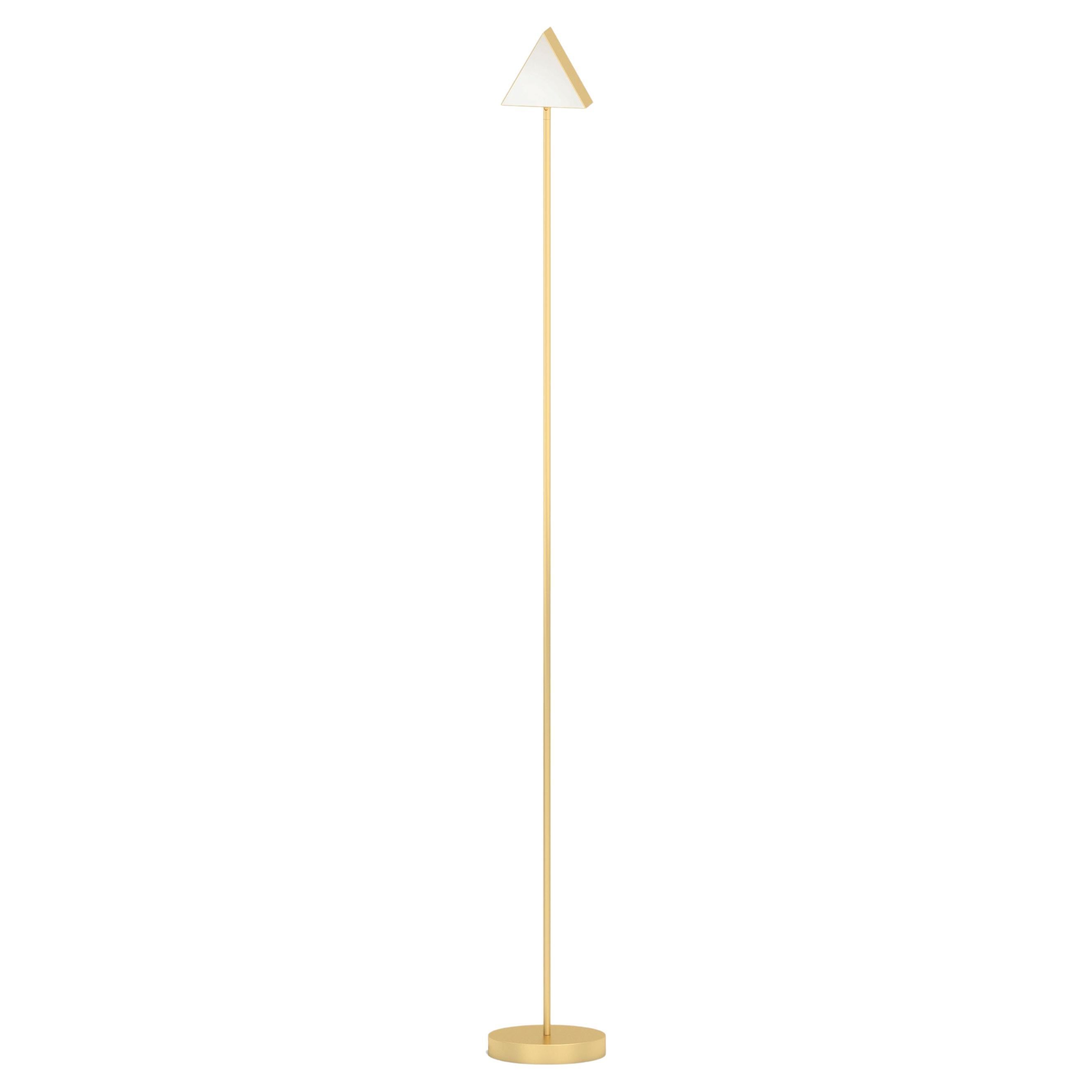 Lampadaire Triangle Box en laiton par Atelier Areti en vente