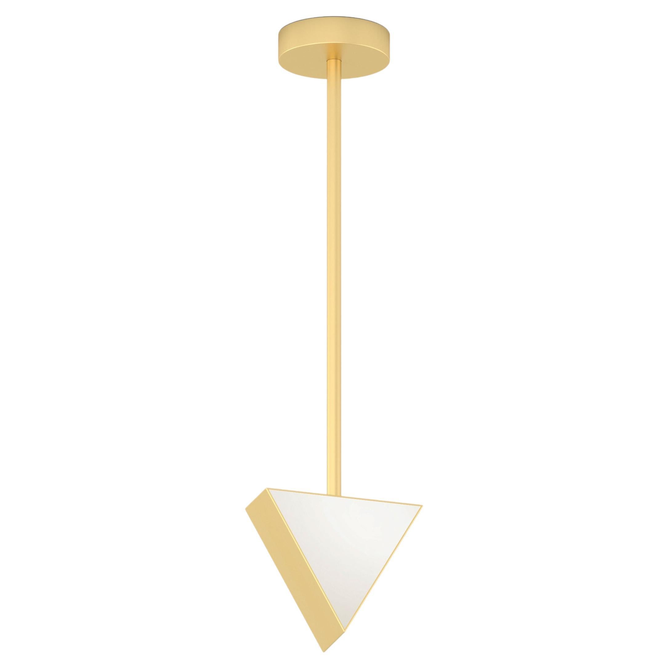 Lampada a sospensione Triangle Box in ottone di Atelier A Light