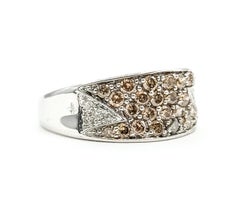 Triangle Diamond Ring in 14k White Gold