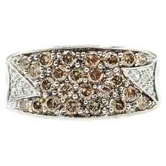 Triangle Diamond Ring in 14k White Gold