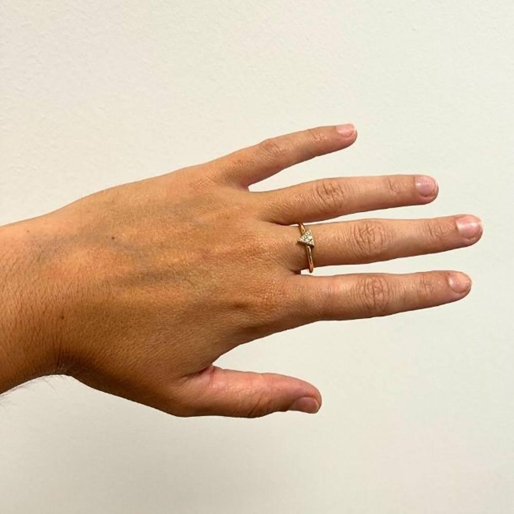 TRIANGLE Diamond Ring in Rose Gold For Sale 2