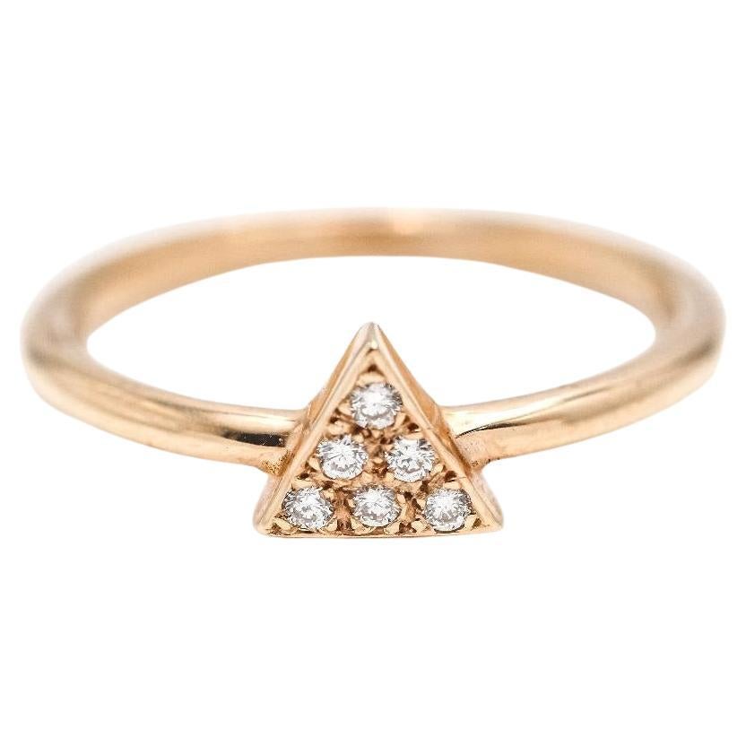 TRIANGLE Diamond Ring in Rose Gold