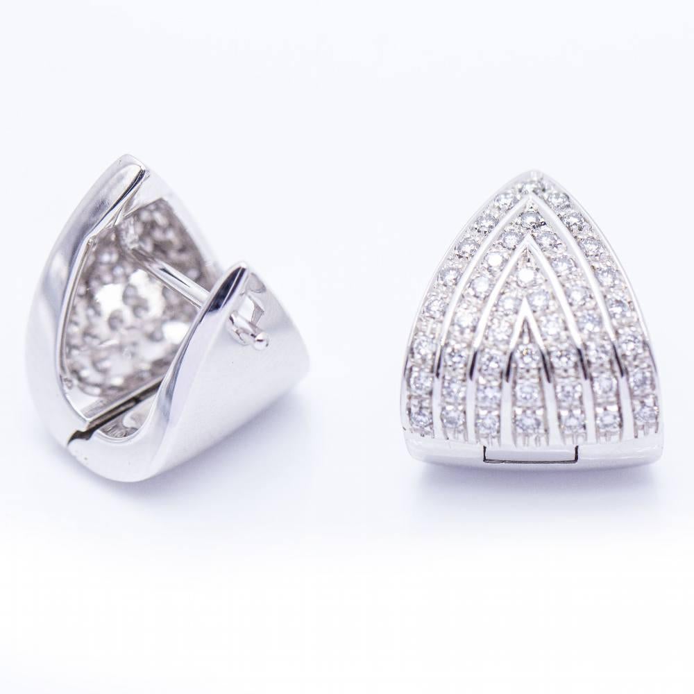 TRIANGLE-Ohrringe aus Gold mit Diamanten Damen im Angebot