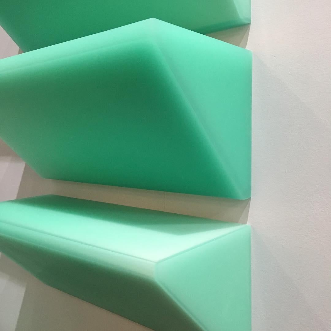 American Triangle Resin Shelves/Bookshelfs Turquoise by Facture, REP by Tuleste Factory For Sale