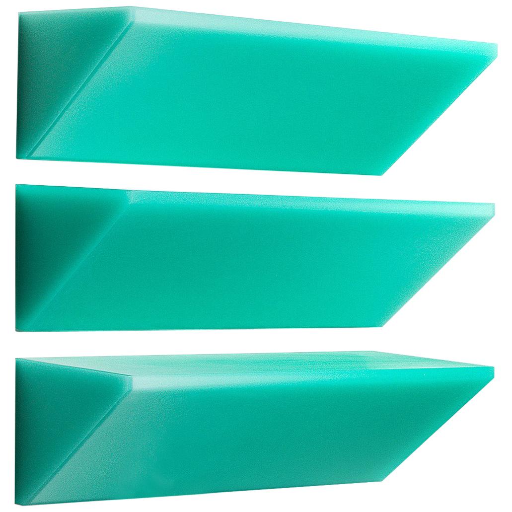 Triangle Resin Shelves/Bookshelfs Turquoise by Facture, REP by Tuleste Factory For Sale