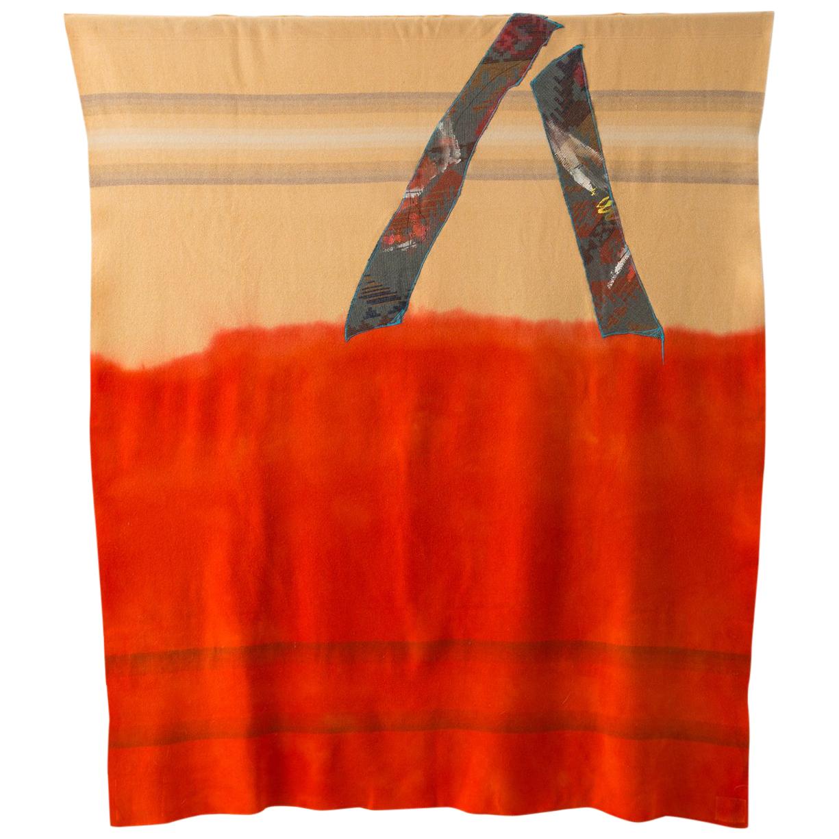 'Serie Triángulo #6' Colcha Pintura Tapiz Lana Arte Textil, en Stock