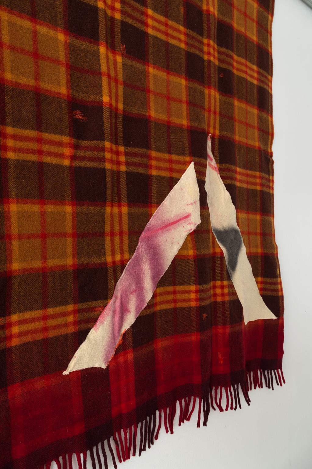 'Serie Triángulo #7' Colcha Pintura Tapiz Lana Arte Textil, en Stock en venta 3