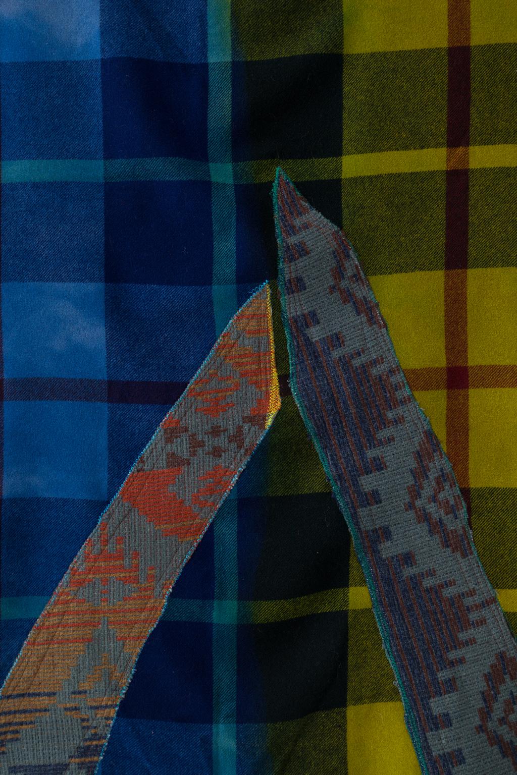 Laine Peinture courtepointe « Triangle Series #9 », tapisserie et art textile en laine, en stock en vente