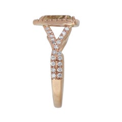 Triangle Shaped Diamond Halo Engagement Ring