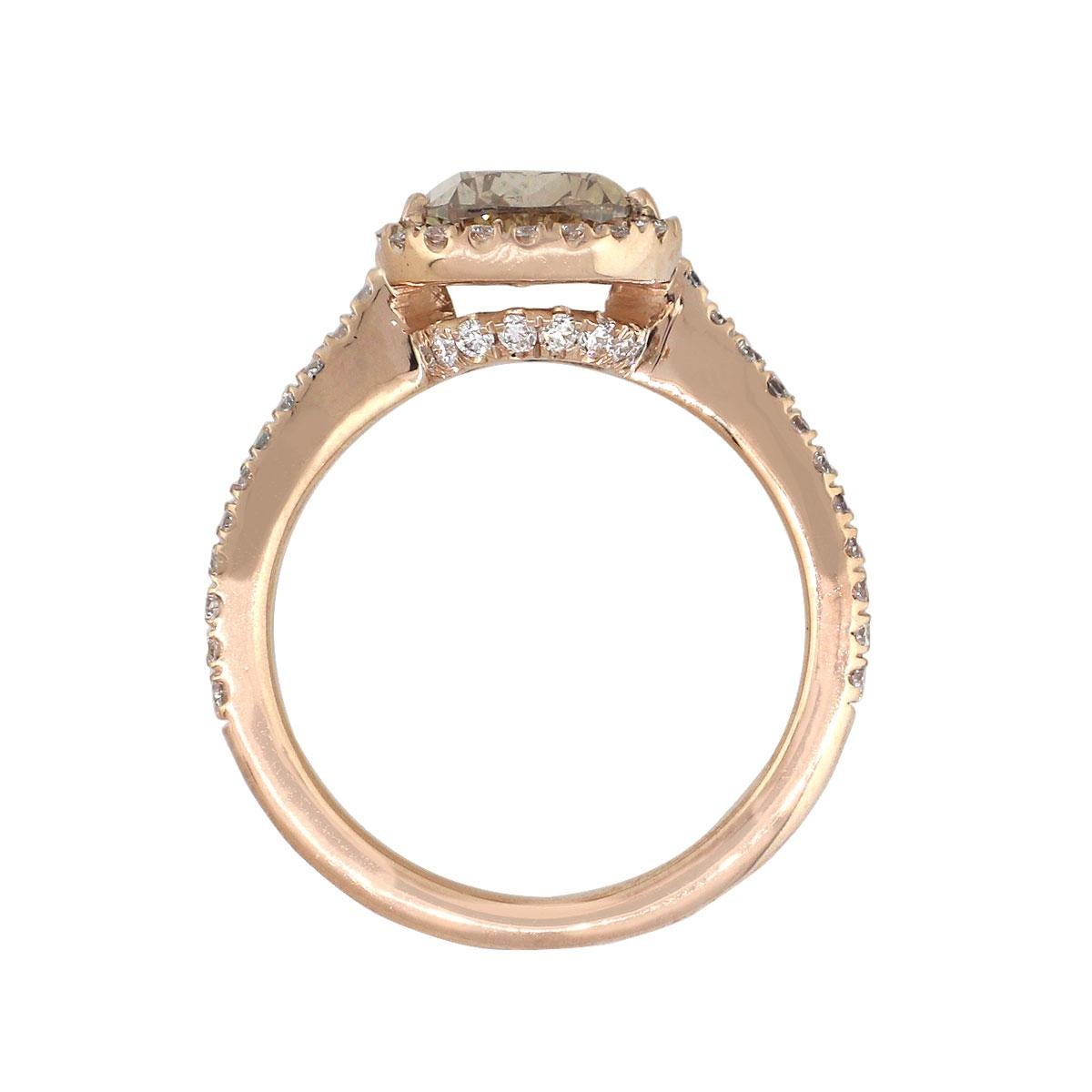 chocolate diamond pear shaped ring