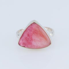 Triangle Siberian tourmaline silver ring