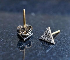 Dreieck Ohrstecker Diamant Ohrstecker 925 Silber Ohrläppchen Piercing Schmuck Geschenk.