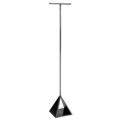 Metal Coat Hanging Rack Stand in a Hand Blackened Steel Finish