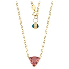 Triangle Tourmaline Solitaire Necklace