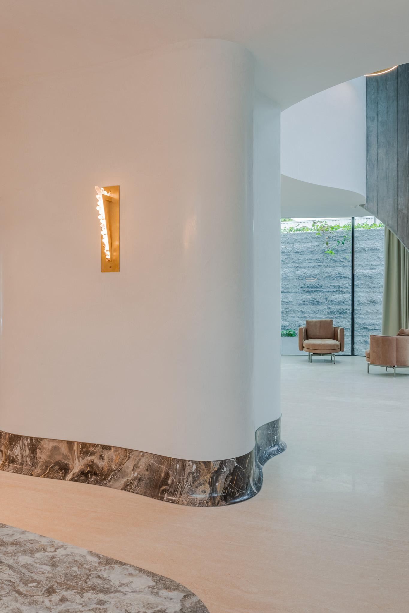 Contemporary Triangle with Diagonal Side Bronze and Crystal Wall Lamp by Christopher Boots For Sale