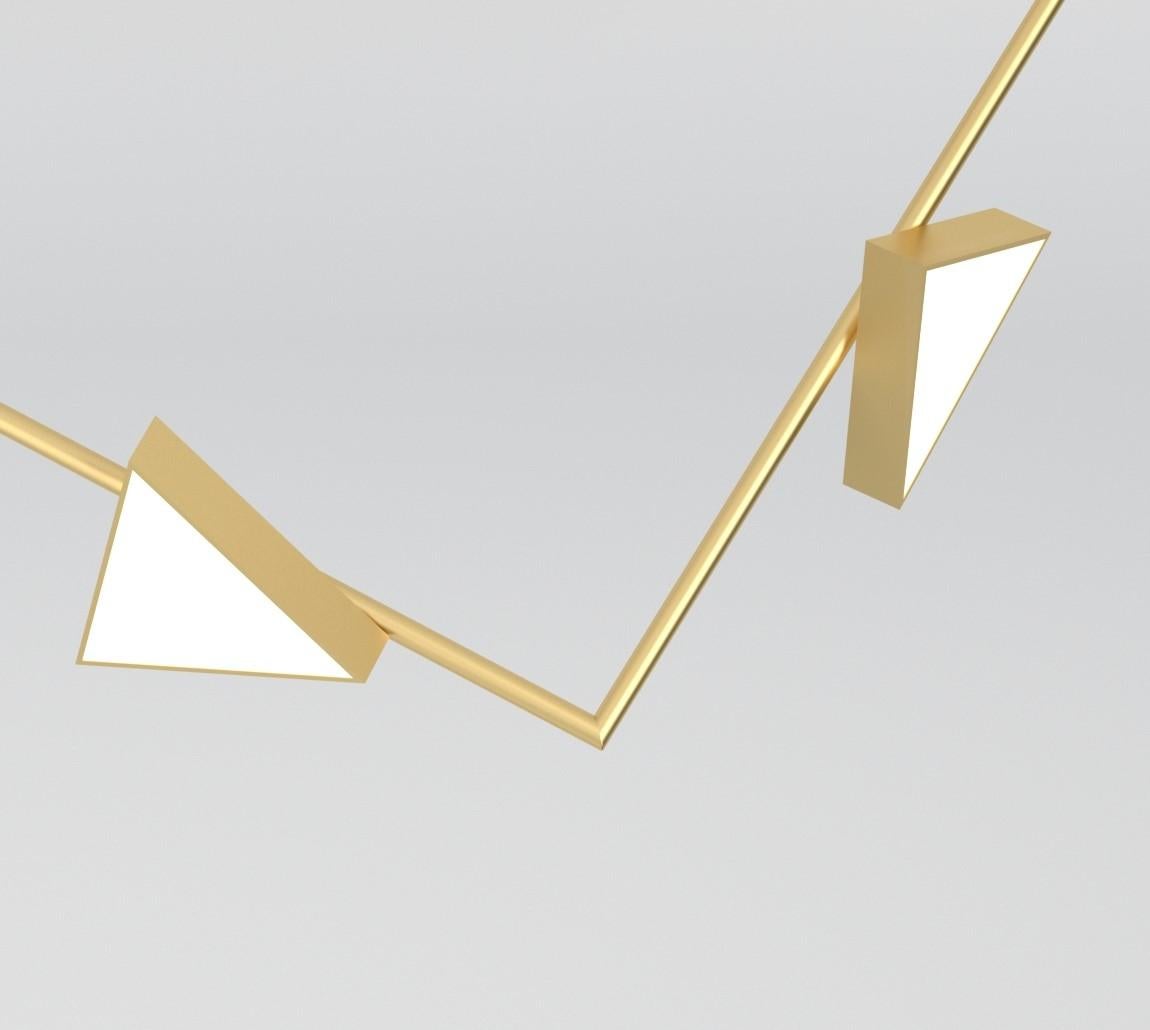 Triangle With Flat Triangles Ceiling Light by Atelier Areti In New Condition For Sale In Geneve, CH