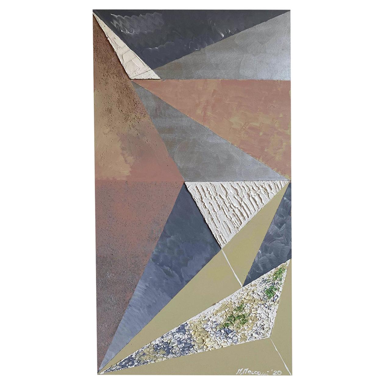 Triangolazioni Uno, dekorative Tafel von Mascia Meccani im Angebot