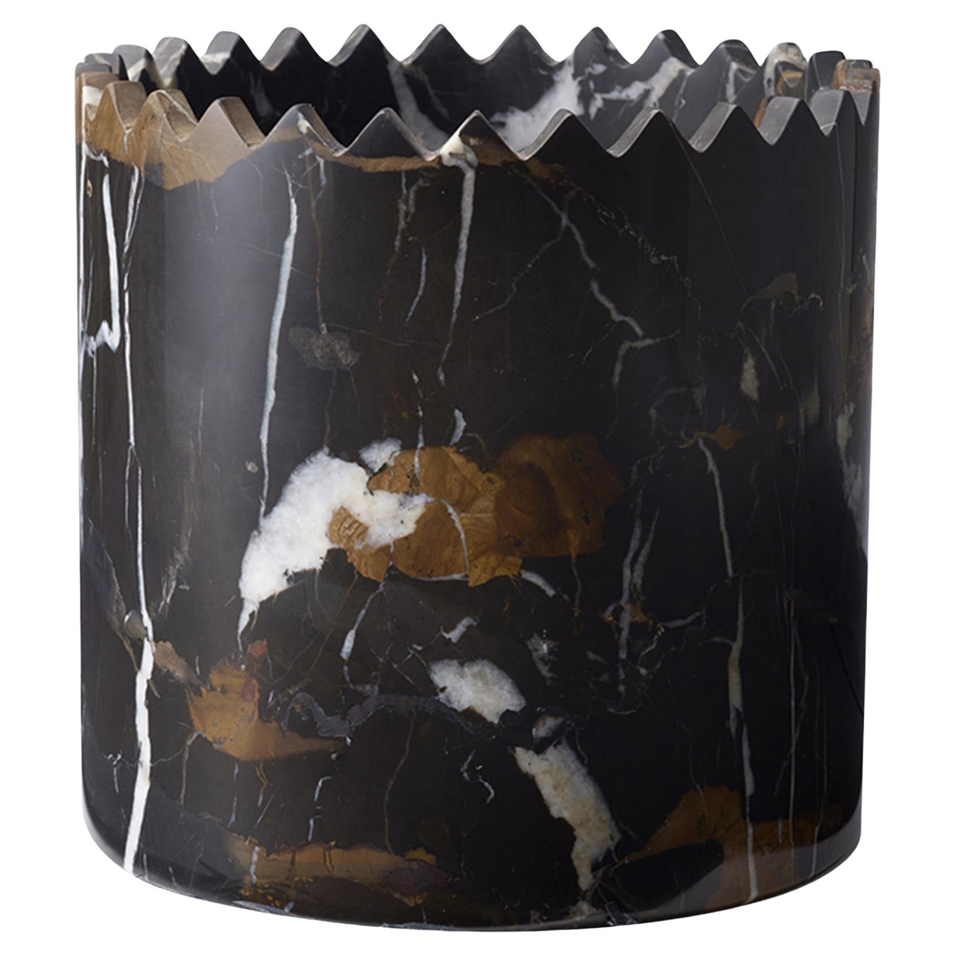 Petit vase Triangoli Black & Goldes by david/nicolas en vente