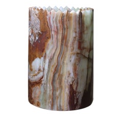 Triangoli Green Onyx Vase